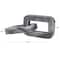9.75" Gray Marble Geometric 2-Link Chain Sculpture Décor